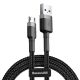 Cablu Baseus Cafule USB to Micro USB, 1m, 2,4A (gri-negru)