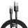 Baseus Cafule Cablu USB-USB-C, 3A, 0,5 m (gri-negru)
