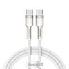 Baseus Cafule Cablu USB-C la USB-C, 100 W, 1 m (alb)