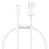Baseus Superior Series cablu USB-Lightning, 2,4A, 0,25 m (alb)