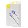 Baseus Crystal Shine USB-világító kábel, 2,4A, 1.2m (lila)