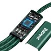 Baseus Rapid Series 3 az 1-ben USB-C kábel, mikro USB / Lightning / USB-C, 20 W, 1,5 m (zöld)