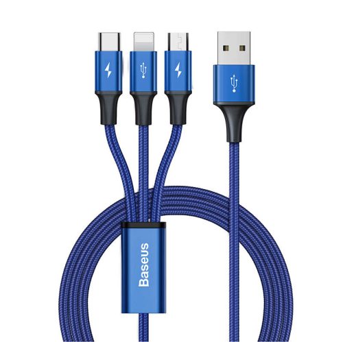 Baseus Rapid Series 3 az 1-ben USB-C kábel, 1,2m (Kék)