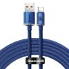 Baseus Crystal Shine Cablu USB-USB-C, 5A, 1,2 m (albastru)