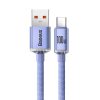 Baseus Crystal Shine Cablu USB-USB-C, 100W, 2m (violet)