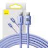 Baseus Crystal Shine Cablu USB-C la USB-C, 100W, 1,2 m (violet)