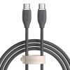 USB-C -kábel a USB-C Baseus Jelly, 100W, 1,2m (fekete)