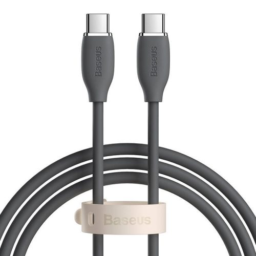 USB-C -kábel a USB-C Baseus Jelly, 100W, 1,2m (fekete)