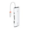 6in1 Baseus Lite sorozat USB-C 2x USB 3.0 + USB-C PD + HDMI + SD/TF hub (fehér)