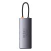 Baseus Metal Gleam Series 6 az 1-ben hub elosztó, USB-C - 3x USB 3.0 + 2x HDMI + USB-C PD