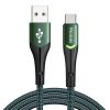 Cablu USB la USB-C Mcdodo Magnificence CA-7961 LED, 1m (verde)