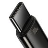Baseus Tungsten Gold USB - Cablu USB-C, 100W, 2m (negru)