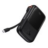 Baseus Qpow PRO Powerbank kábellel, 10000mAh, 22,5W (fekete)