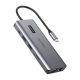 Adapter 12w1 Choetech HUB-M26 USB-C USB-C+ USB-A+ HDMI+ VGA+ AUX+ SD+ TF adapterhez (szürke)