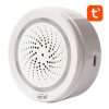 Intelligens riasztó sziréna WiFi NEO NAS-AB02WT páratartalom-hőmérséklet érzékelővel TUYA