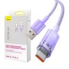 Baseus Flash Gyorstöltő USB-C kábel, QC 3.0, Huawei SCP, Samsung AFC, 5A, 1m (lila)