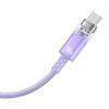 Baseus Flash Gyorstöltő USB-C kábel, QC 3.0, Huawei SCP, Samsung AFC, 5A, 1m (lila)