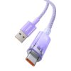 Baseus Flash Gyorstöltő USB-C kábel, QC 3.0, Huawei SCP, Samsung AFC, 5A, 1m (lila)