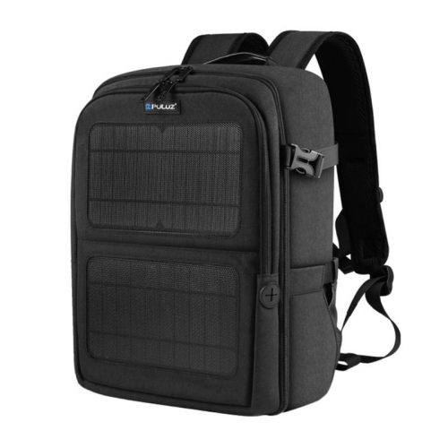 Puluz PU5018B Rucsac pentru cameră foto rezistent la apă cu panouri solare
