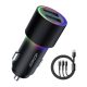 Autótöltő Joyroom JR-CL10, 2x USB, 4.8A + kábel 3in1 (fekete)