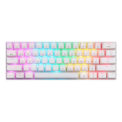 Tastatură mecanică fără fir Motospeed SK62 White (comutator albastru)