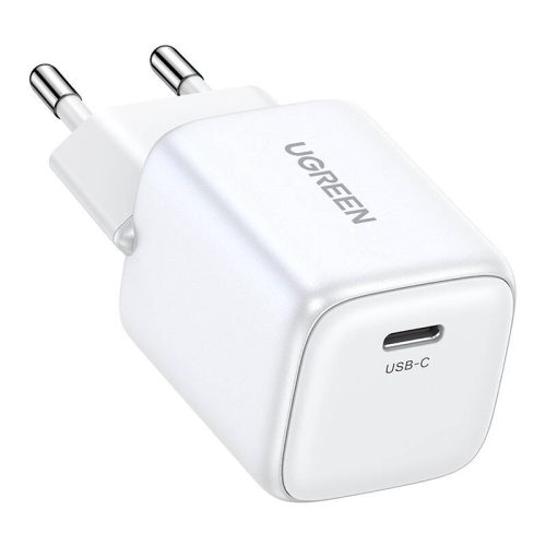 UGREEN 15324 Nexode mini încărcător, USB-C, PD3.0, QC4.0, GaN, 20W (alb)