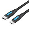 Kábel USB-C 2.0 és Micro USB Vention COVBF 2A 1m fekete