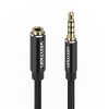 Kábel Audio TRRS 3.5mm férfi 3.5mm női Vention BHCBJ 5m Fekete