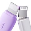 3in1 Joyroom színes USB USB-C/Lightning/Micro USB kábel 3.5A, 1m (lila)