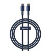 Cablu USB-C la USB-C Baseus Tungsten Gold, 100W, 1m (albastru)