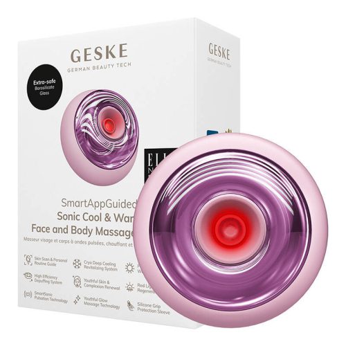 Aparat de masaj pentru față și corp Geske Sonic Cool & Warm 9in1 (roz)