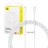 Kábel szybkiego ładowania USB-C do USB-C Baseus Superior 2 100W 2m (biały)