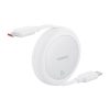 Baseus Free2Pull Mini USB-C USB-C USB kábel, 60W, 1, (fehér)
