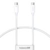 gyors töltőkábel Baseus Superior 2 USB-C - USB-C 240W, 1,8m (fehér)
