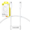 gyors töltőkábel Baseus Superior 2 USB-C - USB-C 240W, 1,8m (fehér)