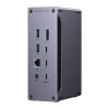 Dokkolóállomás Ugreen U710 2x Thunderbolt 4, DisplayPort 8K 30Hz, 4x USB, USB-C, RJ45, SD/TF, AUX, PD 90W (szürke)