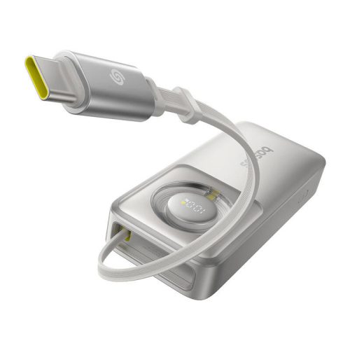 Baseus Free2Pull powerbank kábellel, 10000mAh, 30W (szürke)