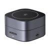 Qi induktív töltő 2in1 iPhone-hoz, AirPods Ugreen W256, 20W (fekete) + USB-C USB-C kábel 1m