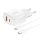 Foneng EU41 USB-C+USB-A 20W hálózati töltő + USB-C - Lightning kábel (fehér)