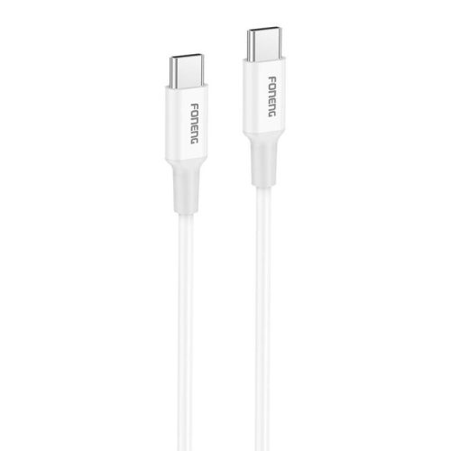 Foneng X106 60W USB-C USB-C kábel, 1,2m (fehér)