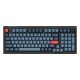 Keychron V5 Max QMK/VIA RGB Knob Red Switch vezeték nélküli mechanikus billentyűzet (fekete)