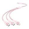 USB 2.0 A-3in1 3A kábel Vention CTPPG 1.5M (rózsaszín)
