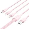 USB 2.0 A-3in1 3A kábel Vention CTPPG 1.5M (rózsaszín)