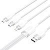 USB 2.0 A-3in1 3A kábel Vention CTPWG 1.5M (fehér)