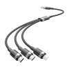USB 2.0 A-3-in-1 6A kábel Vention CTRBG 1.5M (fekete)