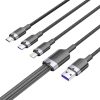 USB 2.0 A-3-in-1 6A kábel Vention CTRBG 1.5M (fekete)