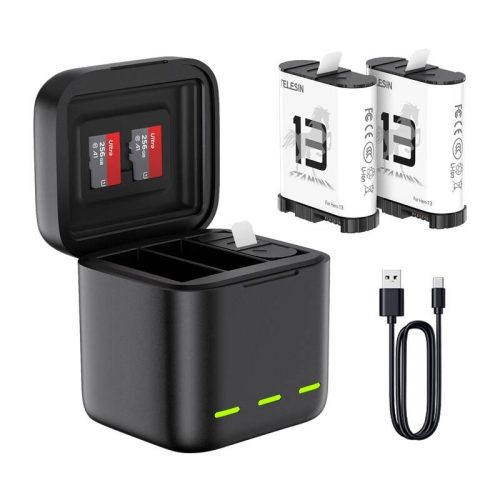 Háromcsatornás akkumulátortöltő GoPro Hero 13 Black Telesin (S0-BCG-10-TGP)