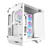 Darkflash DY470 számítógépház (fehér) + 4 ventilátor + GPU konzol