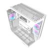 Darkflash DY470 számítógépház (fehér) + 4 ventilátor + GPU konzol