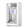 Darkflash DY470 számítógépház (fehér) + 4 ventilátor + GPU konzol